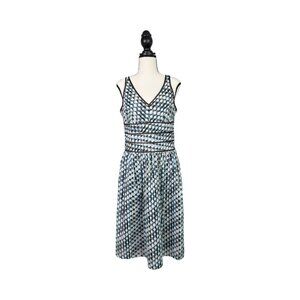 Size 8, Women, Signature By Robbie Bee Polka dot Midi Dress, Parisian